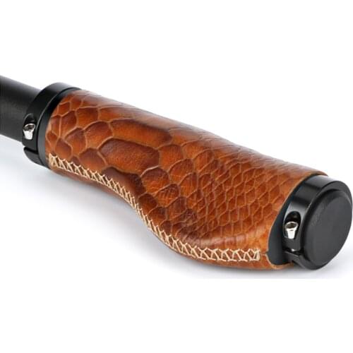 Bicycle Handlebar Grips MTB Accessories Mountain Bike Grip Road Bike Grip Ergonomic Design High Quality Leather Grip Cover