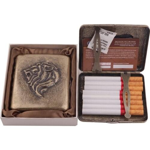 High Quality Cigarette Case 20pcs Vintage Retro Metal Cigarette Box Cigarette Accessories Holder Storage Box