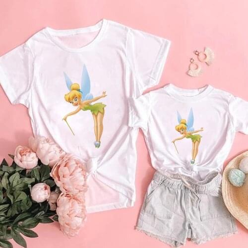 Family Matching Tshirt Short Sleeve Mother Daughter Mommy and Me Tee Shirts Clothes Father Son White O-neck Women Clothes