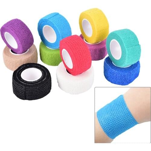 2.5cm x 4.5m 1 pcs Cohesive Flexible Bandage Cotton Cohesive Bandage sports tape Self Adhesive elastic bandage 11 Colors