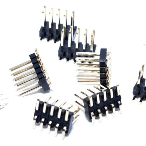 100 pcs 2x5 P 10 Pin 1.27 mm Male PCB Header Dual row Straight PCB SMT male Pin Headers gold flash Rohs Lead free