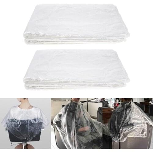 100x Waterproof Disposable Hair Cutting Cape Salon Gown Hair Cut Capes Apron