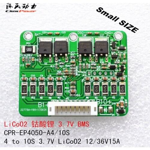 15A Current 4 to 10 Strings 3.7V Lithium Cobalt Oxide Polymer Multi-string Lithium Battery Protection Board Balanced BMS