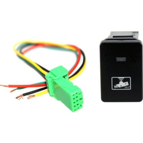 4 Pole 12V Push Button Switch Driving Recorder Symbol For Toyota Camry RAV4