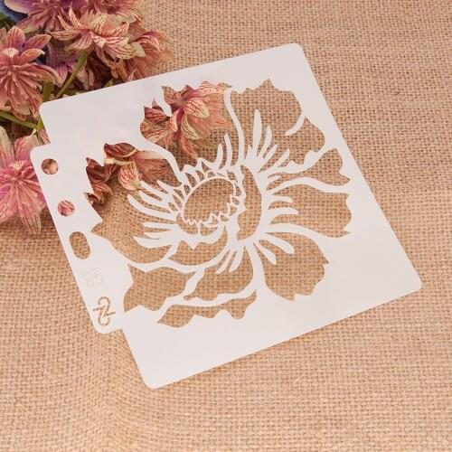 5PCS New flower Layering Stencils Drawing Color Spray stencil DIY Scrapbook photo album DIY Paper Card Crafts