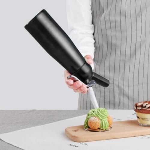 1 Set 500ml Aluminum Kitchen Hand Whipped Cream Dispenser Cream Whipper Pump Dessert crackers Kitchen Gadgets Baking Cake Tool