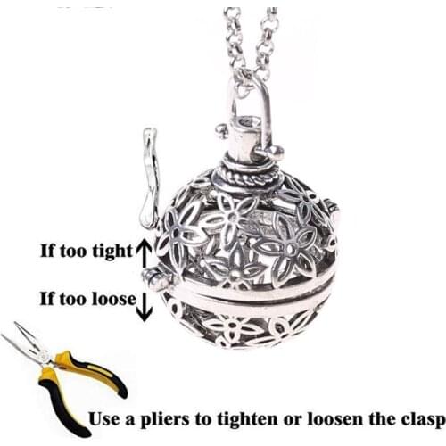 Aromatherapy Essential Oil Diffuser Locket Pendant Necklace with Lava Stone