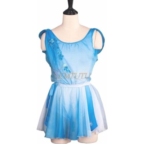 Cupid ballet Dress Professional Ballet Costume Blue Grading Chiffon Ballet Stage Costume For Women Ballet Attire Clothing