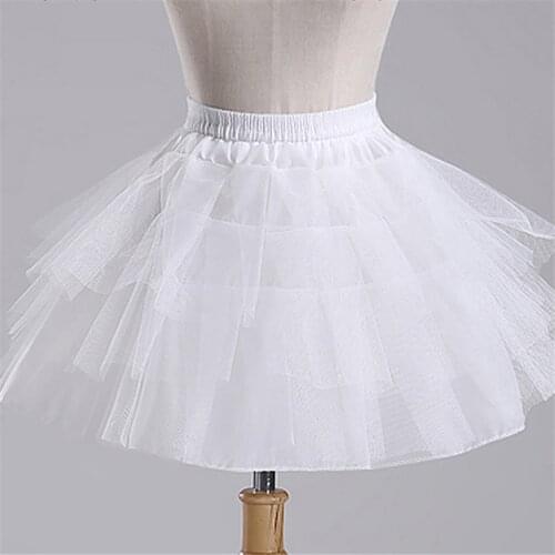 Fast Shipping Wedding Accessories Kids Girls Petticoat Vestido Longo Ball Gown Crinoline Skirt Petticoats In Stock Underskirt