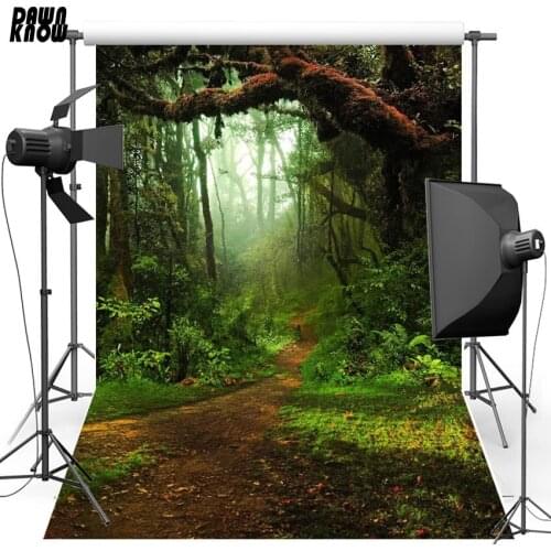 DAWNKNOW Primeval Forest Photography Background For Children Tree Photocall Customize Backdrop For Wedding Photo Studio G477