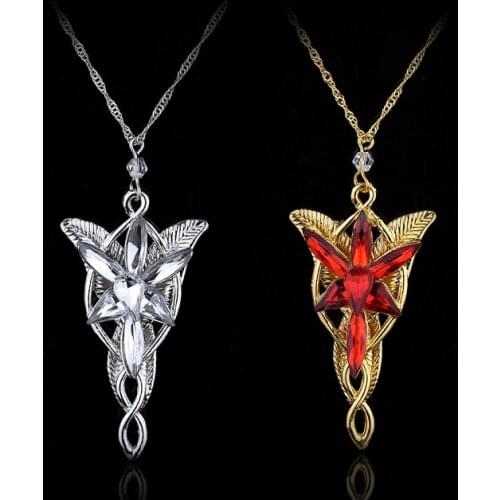 Dongsheng Movie Jewelry Crystal Twilight Star Arwen Evenstar Pendant Necklace Women Princess Long Chain Collier Gift -30
