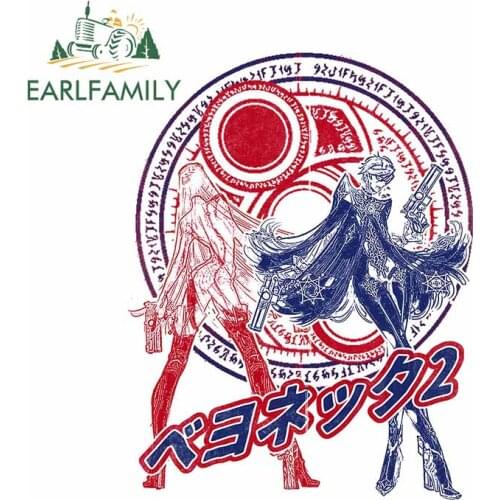 EARLFAMILY 13cm x 9.8cm For Bayonetta Car Styling Stickers DIY Decal Waterproof Air Conditioner Repair Suitable for VAN RV