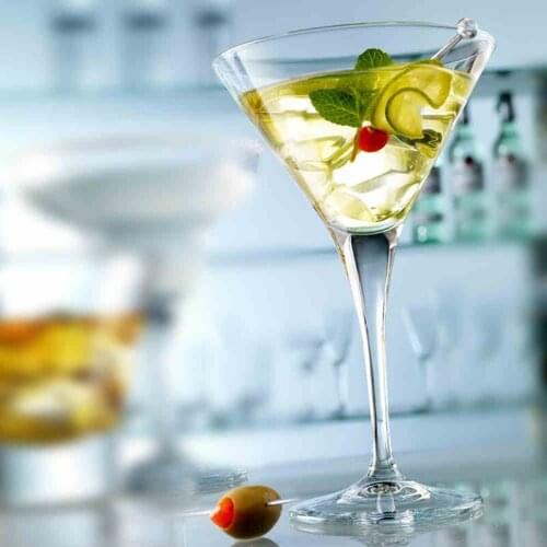 245ml Crystal Cocktail Wine Glass Drinking Cup Champagne Goblet Barware Kitchen Tools Party Restaurant Supplies footed goblets