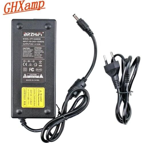 Ghxamp DC24V Amplifier Power Supply 24V 6A Power Adapter For TDA7498E TPA3116 Mini Power Amplifiers with EU plug