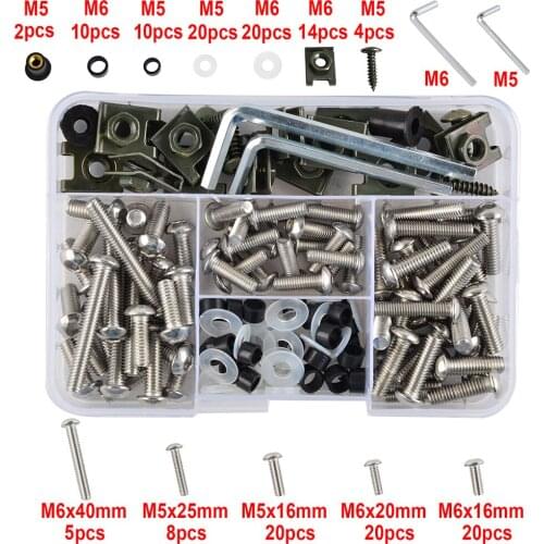 Motorcycle Fairing Bolts Kit Fastener Clips Screws Stainless Steel For Honda Yamaha Kawasaki Suzuki Aprilia Triumph M4 M5 M6