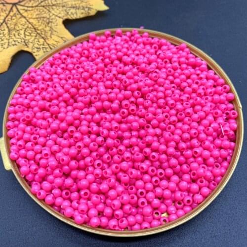 1000/500 pcs /lot 3/4mm Multi Colors Acrylic Round Beads For DIY Bracelets & Necklaces Jewelry Makings Accessories#ZV08