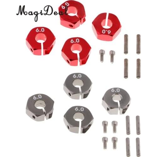 MagiDeal 12x5mm Wheel Hex Hub Pins Drive Adapter for 1/10 Traxxas Slash RC Car Truck Accs