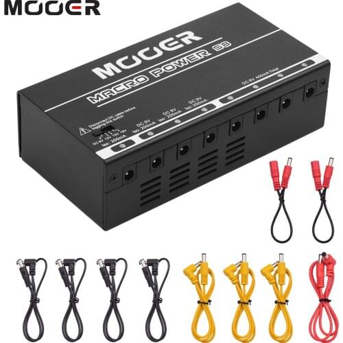 MOOER MACRO POWER S8 Professional Guitar Effect Power Supply Station Distributor 8 Isolated DC Outputs