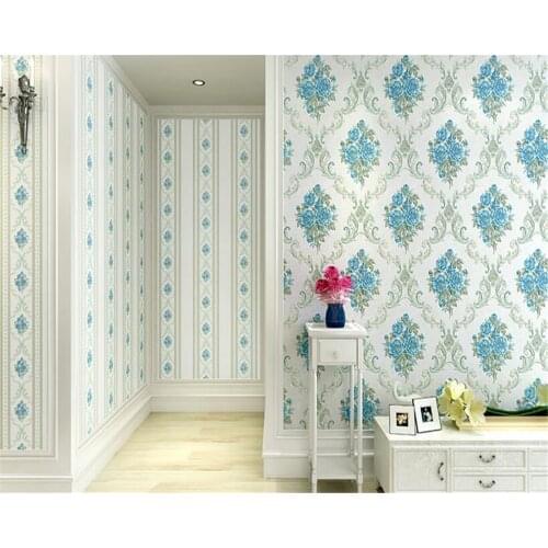 Beibehang TV aesthetic background wall American pastoral wallpaper bedroom 3d non-woven fabric papel de parede 3d wallpaper
