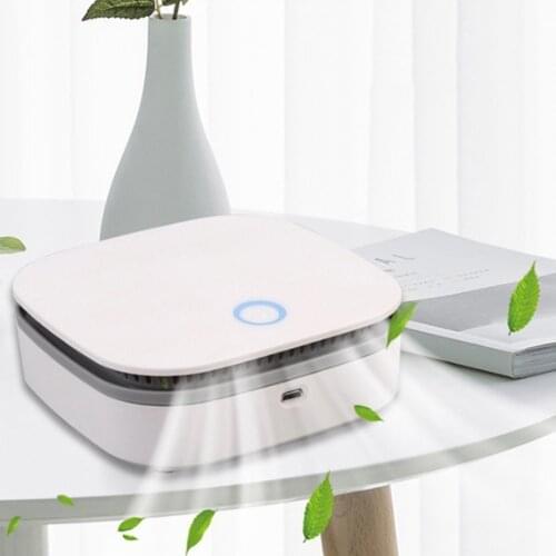 Mini Air Purifier Smart Portable Fridge Freshen Air Cleaner Ozone Anion Generator USB Rechargeable Kitchen Auto Home Clear Odor