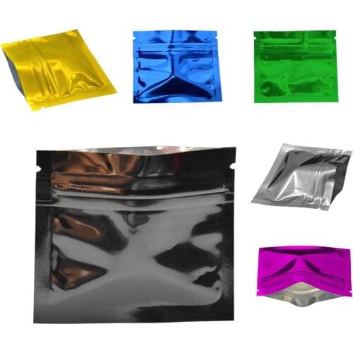 7.5*6.3cm Heat Seal Aluminum Foil Ziplock Bags Flat Zip Lock Package Bag Retail Plastic Foil Zip Bags Free Shipping