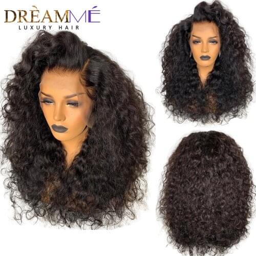 Jerry Curl Wig Lace Front Wig Short Curly Lace Front Human Hair Wigs Pre Plucked 13X4 Lace Wigs For Black Women Brazilian Remy