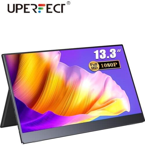 UPERFECT 13.3" 1080P Portable Monitor Type USB C For Switch Xbox Ps4 Huawei Samsung Phone Laptop PC Camera Gaming Display