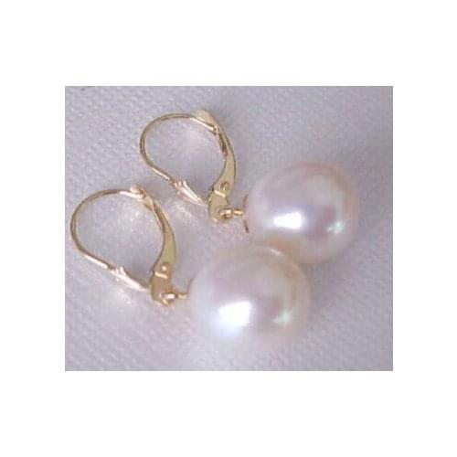 VERY CHARMING A PAIR 8-9MM AUSTRALIAN SOUTH SEA WHITE PEARL EARRING Lovely Fine Nobility Ladys Womens Earrings