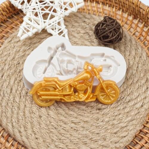 DIY Motorcycle Silicone Mold Kitchen Resin Baking Tool Pastry Cake Fondant Moulds Dessert Chocolate Lace Decoration Supplies