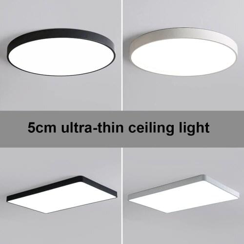 LED Modern Light Ultra-Thin Panel Nordic Simplicity Lamp Living Bed Room Lamp Dimmable Circular Square Lights