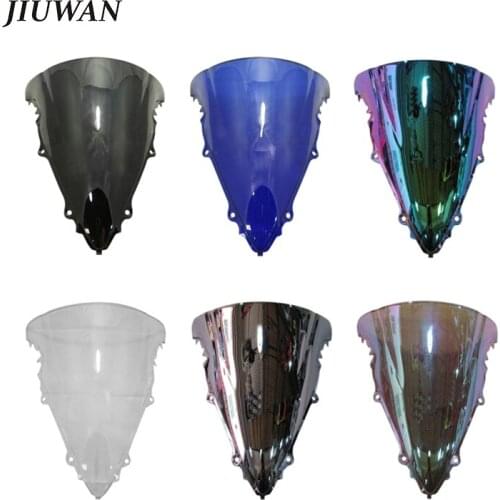 1pc Motorcycle Windshield Spoiler Double Bubble Windscreen Air Wind Deflector for YAMAHA YZF600 R6 03-04-05 Motorcycle Decor