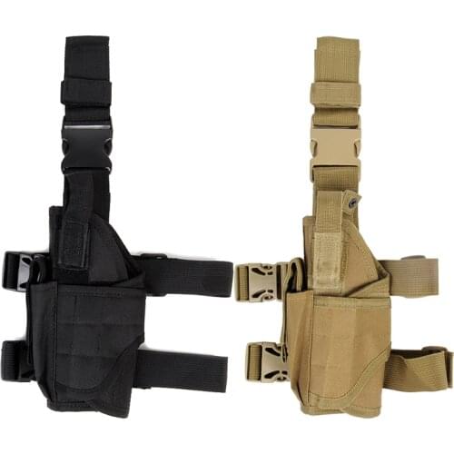 Tactical Right Drop Leg Gun Holster for Glock 17 19 Beretta HK USP Airsoft Pistol Gun Bag Holster Case Adjustable Universal Gun