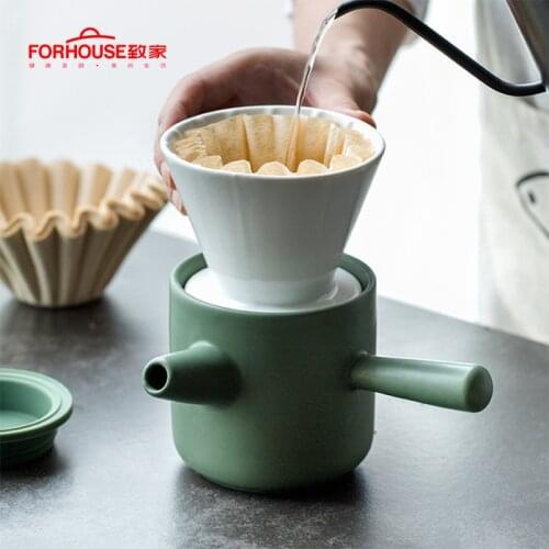 Turkish Ceramic Flame Mocha Milk Heating Pot Kettle Boil Make Cook Coffee Maker Breakfast Long Bamboo Handle Barista Tools