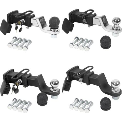 General Auto Trailer Hook Adjustable 2-Inch Off-Road Modify Accessories Anti-theft Trailer Hitch Ball Mount Steel Tow Stow Hitch