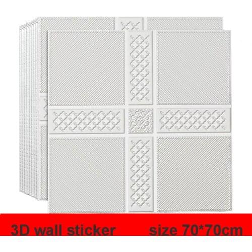 Waterproof thicken self-adhesive 3D foam wall sticker roof ceiling wallpaper ceiling sticker living room background wall decor