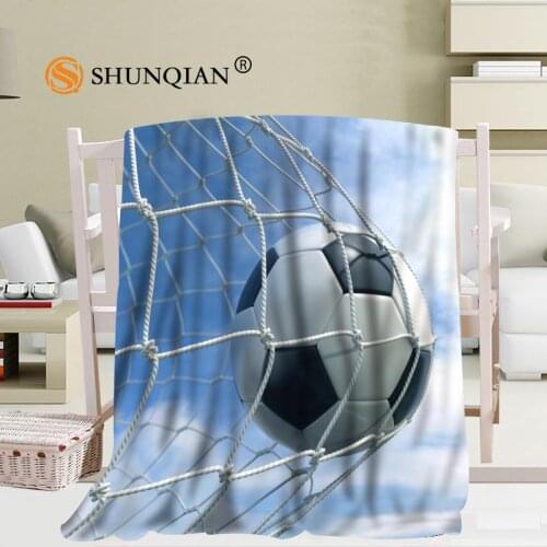 Hot Sale custom football Soccer ball Blanket Manta Falafel Blanket Sofa/Bed/Plane Travel Bedding 56x80inch 50X60inch 40X50inch