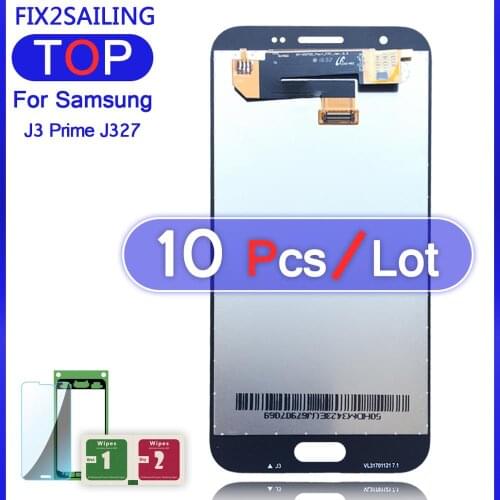 10Pcs Super AMOLED LCD Display 100% Tested Working Touch Screen Assembly For Samsung Galaxy J3 Emerge 2017 2nd Gen J3 Prime J327
