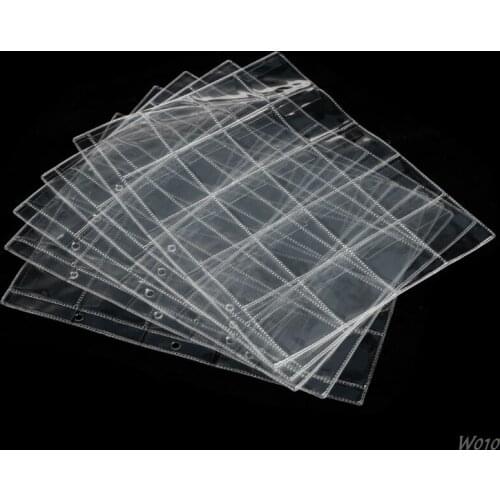 1 Page 20 Pockets Album Pages For Money Coin Holder Storage Note Currency Collection Case-W110