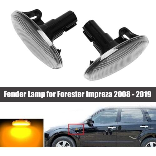 1Pair Dynamic Led Side Marker Turn Signal Indicator Repeater Light Lamp for Subaru Forester Impreza 2008 - 2019