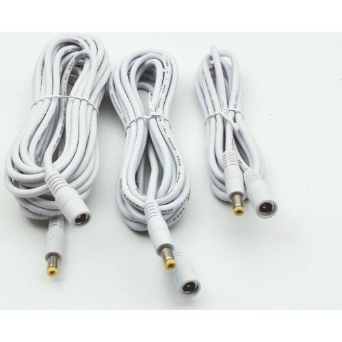 1pcs DC 5A 12V 5.5X2.1 Female TO 5.5X2.1MM Male Power 20AWG CABLE 1.5M/3M/5M