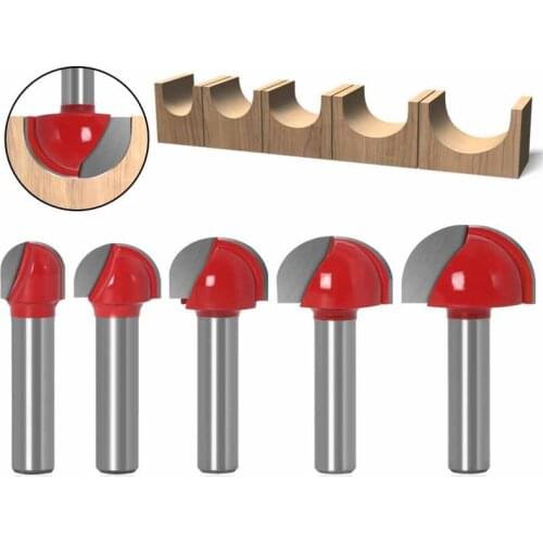 1Pcs 8mm Shank Round Bottom Router Bits For Woodworking Engraving Slotting Tungsten Carbide Endmill Milling Cutter