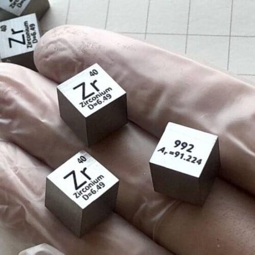 10mm Zr≥99.2% Zirconium Zr Cube Periodic Table Of Elements Cube Hand Made Science Educational DIY Crafts Display