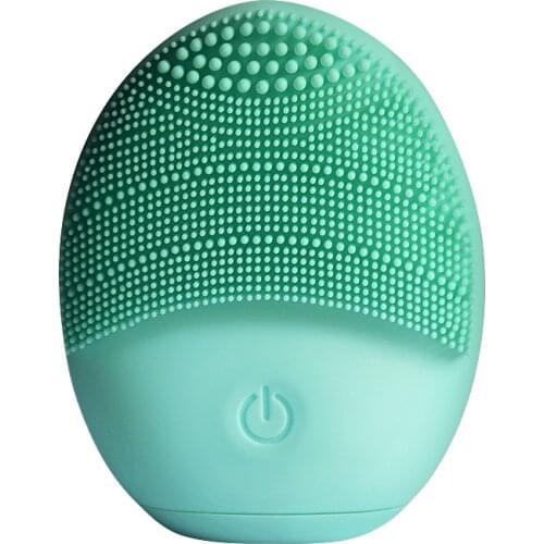 2020 NEW Silicone Face Cleansing Brush Mini Electric Massage Waterproof Facial Cleansing Tool Soft Deep Face Pore Cleanser Brush