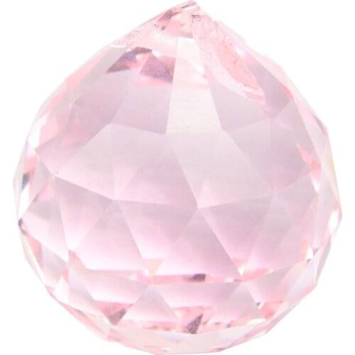30Mm Vintage Crystal Pink Feng Shui Ball