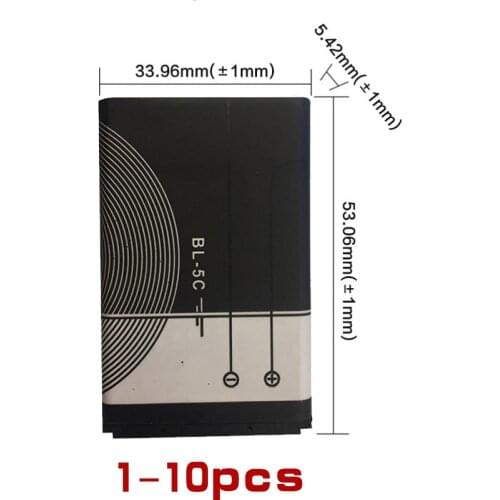 Mobile Phone Battery BL-5C For NOKIA C2-01 N70 N72 C2-02 C2-03 C2-06 X2-01 5130 2610 BL 5C Li-ion Bateria 3.7V Batteries