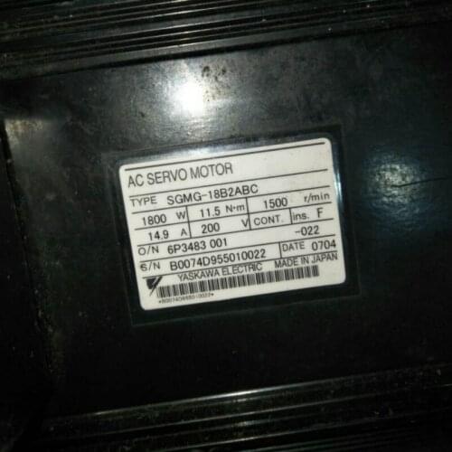 Used Tested Working SGMG-18B2ABC AC Servo Motor