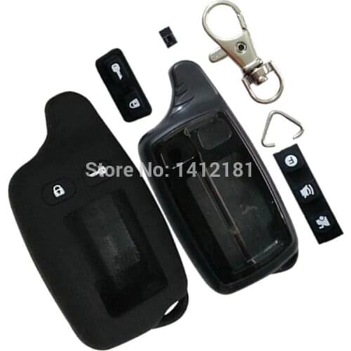 TW9010 Case Keychain + Silicone Key Case For Tomahawk TW-9010 TW-9030 TW-9020 LCD Remote Control TW 9010 9030 9020,TW9030,TW9020