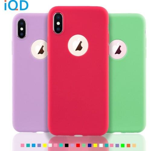 IQD For iPhone X 8 7 6s 6 Plus Case Slim Soft Color TPU Bumper back Cover for Apple iphone SE 5 5s Cases fashion Refreshing new