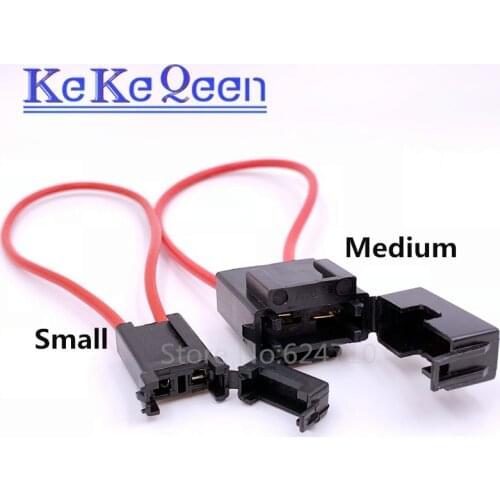 ATC Fuse Holder In-line AWG Wire Copper 12V 24V Power Blade with Fuse and Car Blade Fuse 2A 3A 5A 7.5A 10A 15A 20A 25A 30A 35A