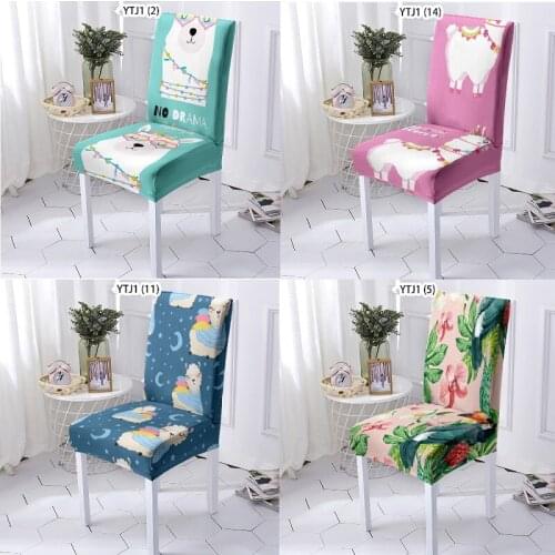 Spandex Chair Cover Stretch Home Dining Elastic Floral Print Chair Covers Multifunctional Spandex Elastic Cloth Universal Size